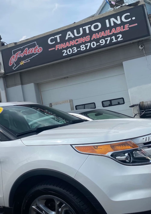 Exterior of CT Auto Inc. in Bridgeport CT with quality used cars and full-service auto repair center